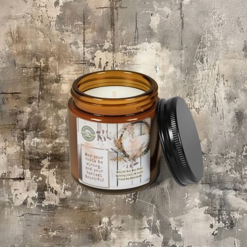 Homestead Hearth: An Ode to Strength and Plenty | Farmhouse Decor, Rustic Candle, Amber Glow, Harvest Blessings, Cozy Home - Image 2