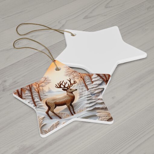 Deer Circle Ceramic Ornament, - Image 2