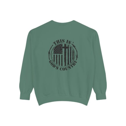 Faith Meets Comfort – ‘This is God's Country’ luxurious garment-dyed sweatshirt, designed to blend faith, comfort, and style seamlessly - Image 14