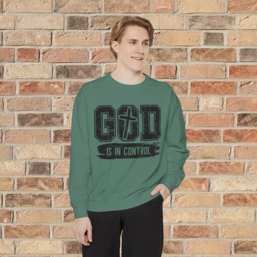 Faithful Comfort Redefined: ‘God Is in Control’ Sweatshirt - Image 15