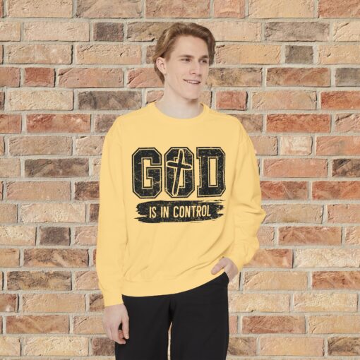 Faithful Comfort Redefined: ‘God Is in Control’ Sweatshirt - Image 11