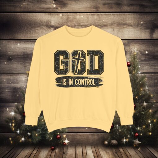 Faithful Comfort Redefined: ‘God Is in Control’ Sweatshirt - Image 9