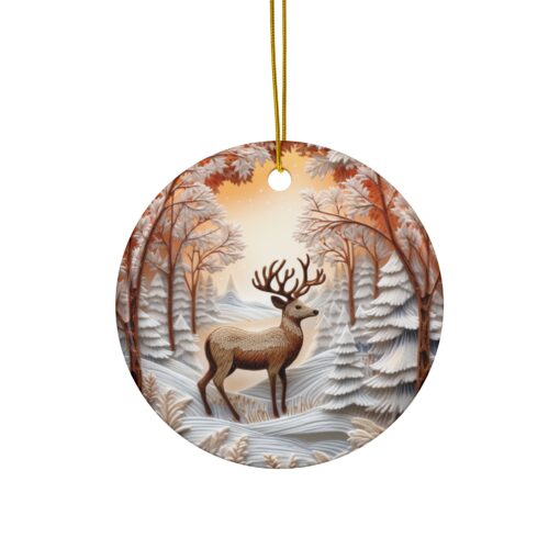 Deer Circle Ceramic Ornament, - Image 4