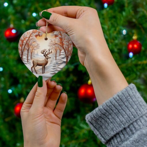 Deer Circle Ceramic Ornament, - Image 9