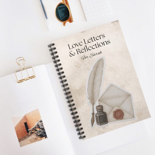 Personalized Love Letter Spiral Notebook - Elegant Journal for Reflection, Perfect Gift for Writers, Students, and Special Occasions