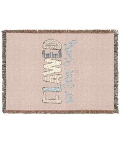 Flawed but Still Worthy Woven Blanket | Cozy Home Decor, Inspirational Gift, Faith Blanket, Religious Throw, Church Decor