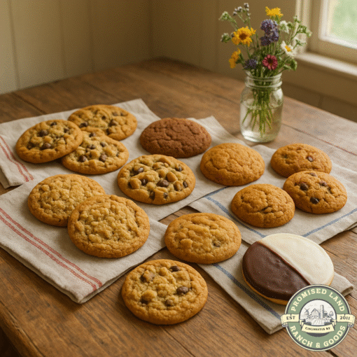 Homemade [Triple Treat | Snickerdoodles | Molasses | Peanut Butter & Chocolate Chip | Oatmeal | Oatmeal Raisin | Half Moon Cookies | Pumpkin | Pumpkin Raisin] Cookies – Farmhouse Fresh (Large Single, 6-Count, 10-Count)