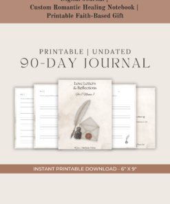 Alternative view of Romantic Personalized Digital Journal | 90-Day Love Letters & Reflection Prompts | Valentine’s, Anniversary, Wedding Gift