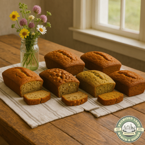 Homemade Banana / Banana Nut / Zucchini / Zucchini Nut / Pumpkin / Pumpkin Nut Bread – Rustic Farmhouse Sweet Loaf (1 lb & 1.5 lb)