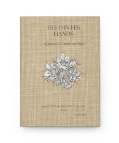 Alternative view of Held in His Hands Christian Hardcover Journal | Comfort & Hope Prayer & Faith Notebook | 150 Page Lined Journal