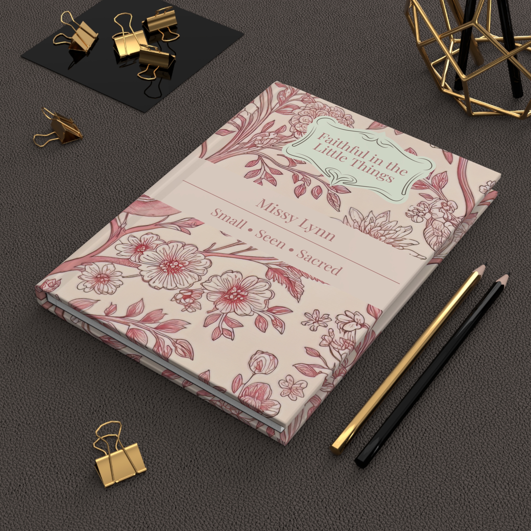 Personalized Christian Journal Hardcover | Faithful in the Little Things Prayer Journal | Custom Faith Notebook