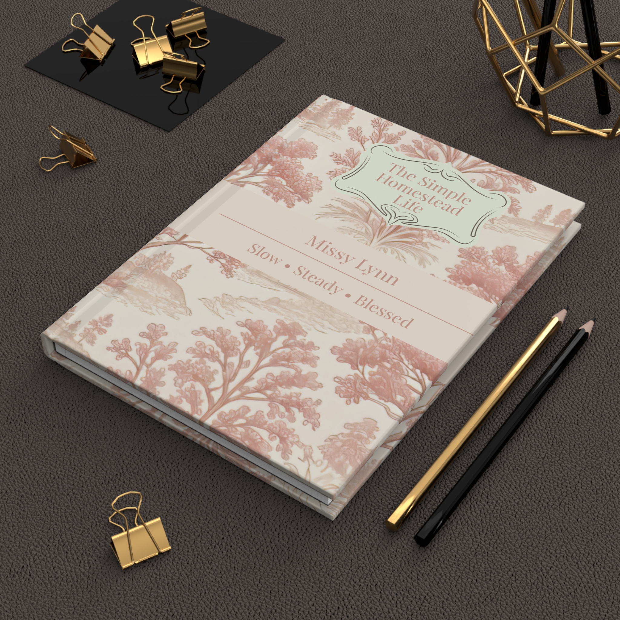 Personalized Christian Simple Life Journal Hardcover | Homestead Living Faith Notebook | Custom Prayer Journal