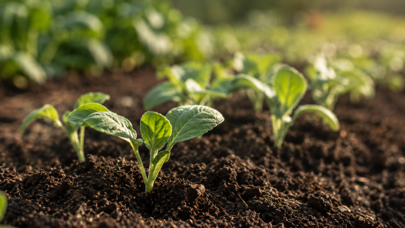 Seedlings breaking through the soil, a quiet sign of growth while trusting God in hard seasons