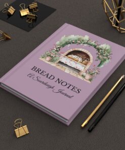 Lilac Bread Notes Sourdough Baking Journal Hardcover Bread Baking Log Book Starter Tracker Homestead Kitchen Notebook Gift