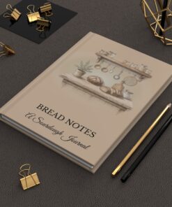 Personalize Sourdough Journal Hardcover | Bread Notes Baking Log Book | Sourdough Starter Tracker | Homestead Kitchen Notebook | Gift for Bakers