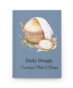 Alternative view of Blue Daily Dough Sourdough Baking Journal Hardcover Bread Baking Log Book Starter Tracker Homestead Kitchen Notebook Gift