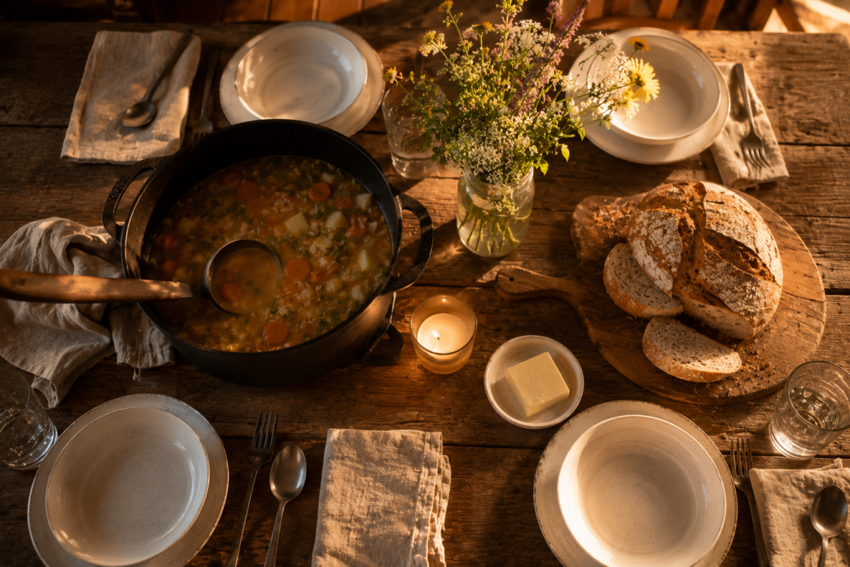homestead dinner ideas simple from scratch meals