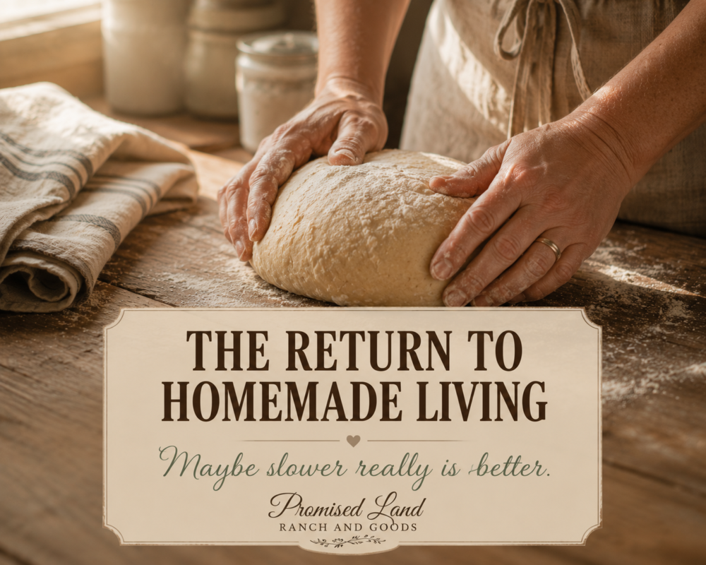 Hands kneading soft sourdough bread dough on a rustic wooden counter with natural window light and linen towel nearby.
