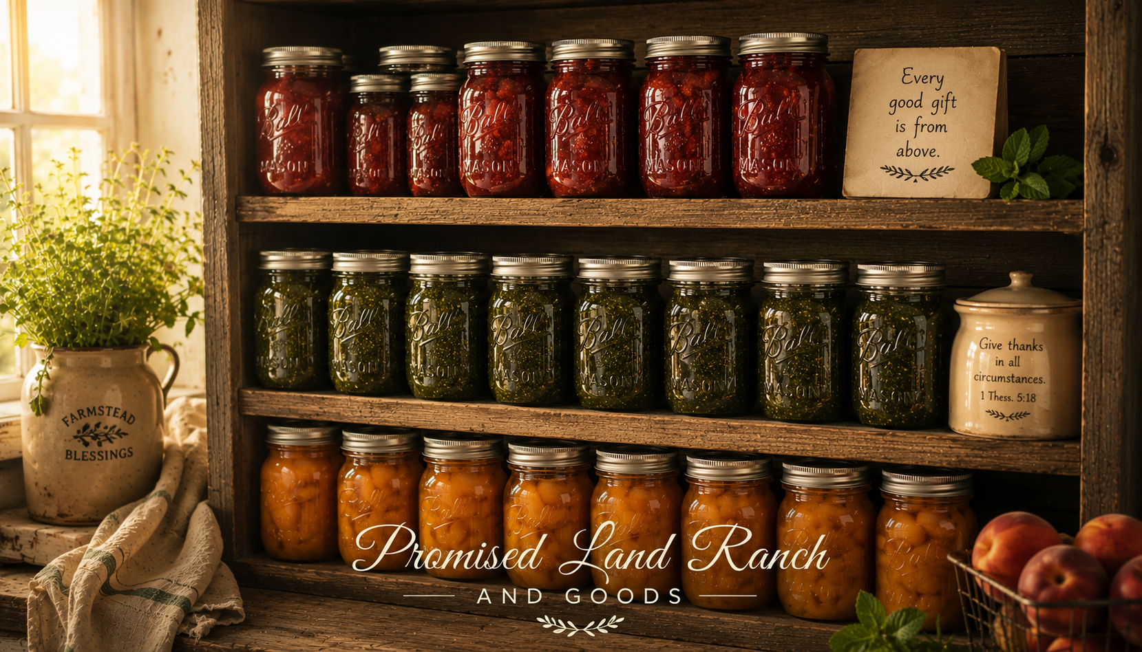 preserving the harvest faith farmstead pantry shelf mason jars sealed