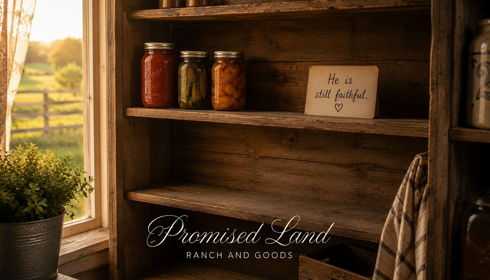 faithfulness in a lean season empty pantry shelf trust God new beginning farmstead